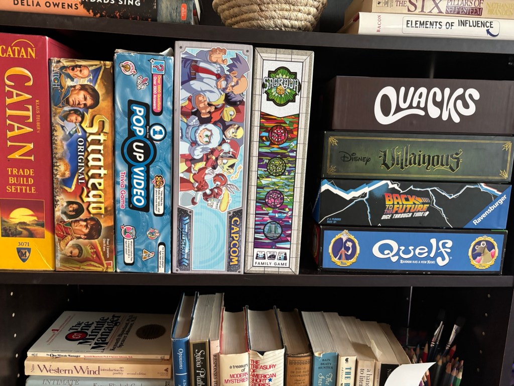 board games shelf